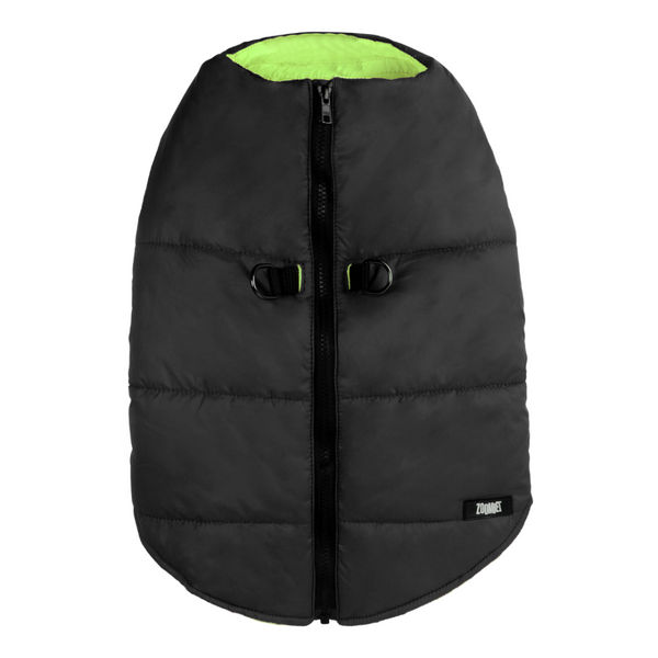 Zoomiez Ultimate Jacket With Built in Harness for Dogs (Black/Neon)