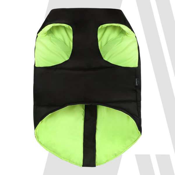 Zoomiez Ultimate Jacket With Built in Harness for Dogs (Black/Neon)