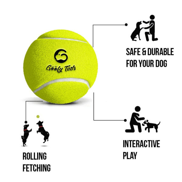 Goofy Tails Sport Tennis Ball Toy for Dogs (Green)