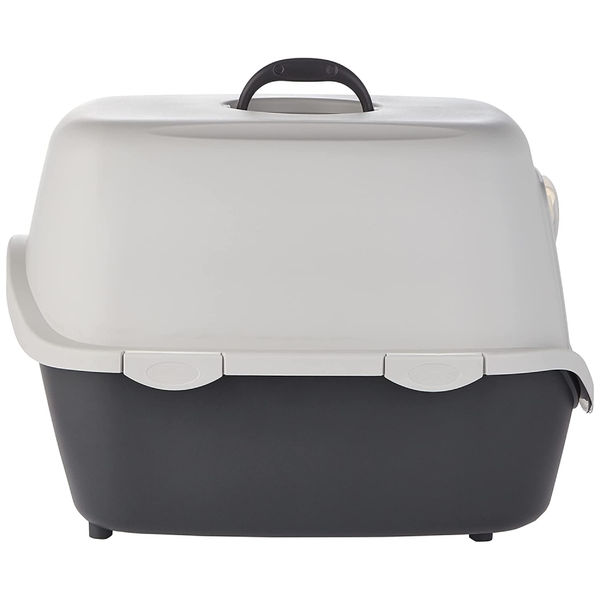 Trixie Vico Cat Litter Tray with Hood for Cats (Dark Grey)