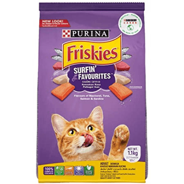 Purnia Friskies Surfin Favourites Adult Cat Dry Food