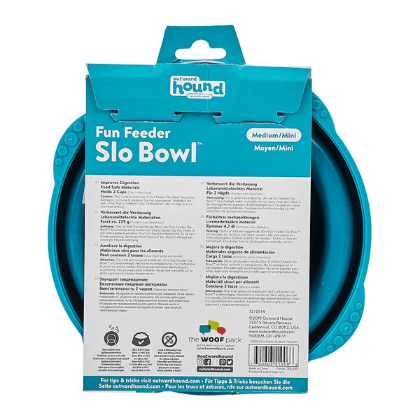Outward Hound Fun/Slow Feeder for Dogs (Teal)