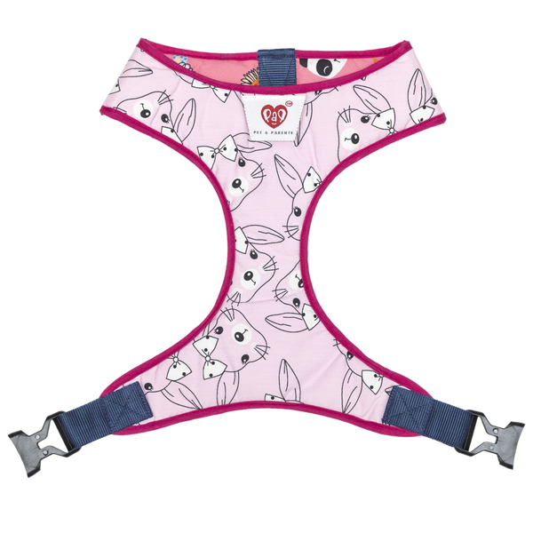 Pet And Parents Pink Faces Reversible Harness for Dogs