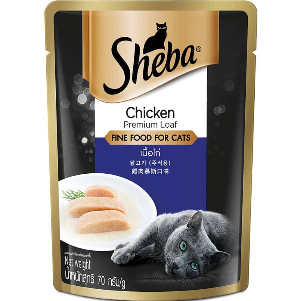 Me O Tuna & Sardine in Jelly Kitten and Sheba Chicken Loaf Rich Premium Adult Fine Cat Wet Food Combo