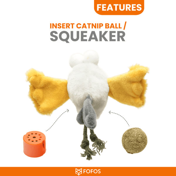 Barkbutler x Fofos Eagle with Catnip Balls Interactive Toy for Cats