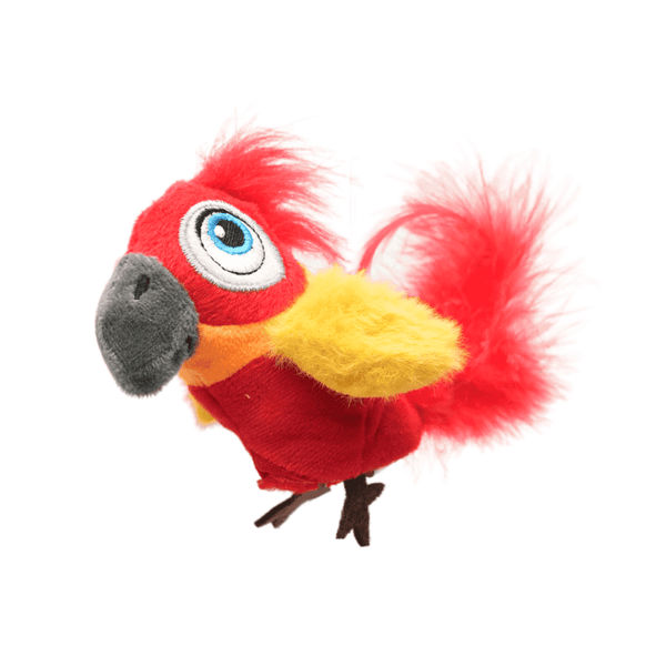 Barkbutler x Fofos Parrot with Catnip Balls Interactive Toy for Cats (Red)