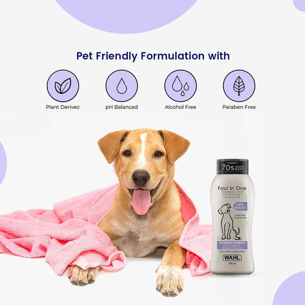 Wahl Four in One Lavender Chamomile Calming Shampoo for Dogs