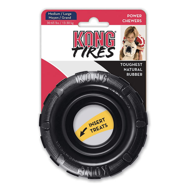 Kong Tire Toy for Dogs (Black) | For Aggressive Chewers