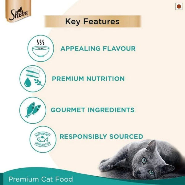 Sheba Fish with Sasami & Fish with Dry Bonito Flake Cat Wet Food Combo