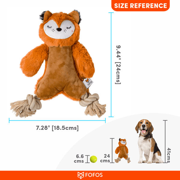 Barkbutler x Fofos Ropeleg Plush Bear Toy for Dogs | For Medium Chewers