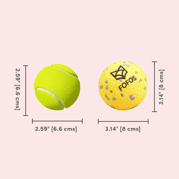 Barkbutler x Fofos Super Bounce Chew Ball for Dogs (Yellow) | For Aggressive Chewers