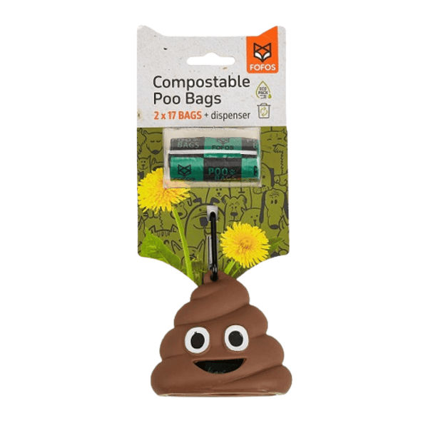 Barkbutler x Fofos Poop Bag Refills with Bag Dispenser for Dogs and Cats