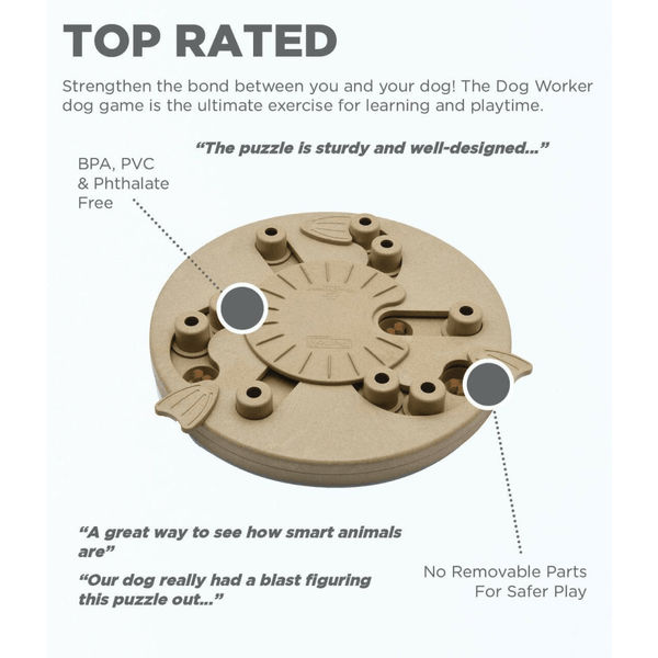 Outward Hound Nina Ottosson Dog Worker Slide Cups and Twist Flaps Toy for Dogs (Level 3 Advanced)