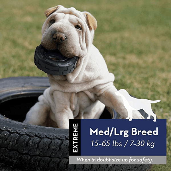 Kong Tire Toy for Dogs (Black) | For Aggressive Chewers