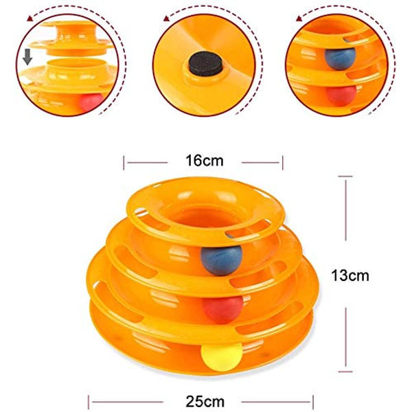 Pet Vogue Multi Level Interactive Puzzle Toy for Cats (Orange)
