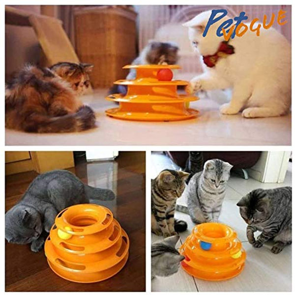 Pet Vogue Multi Level Interactive Puzzle Toy for Cats (Orange)
