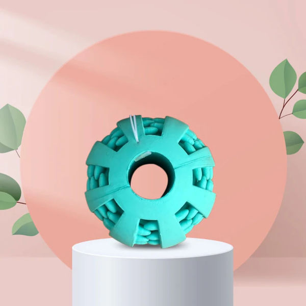 Trixie Denta Mint Flavour Natural Rubber Fun Rugby Ball Toy for Dogs | For Medium Chewers