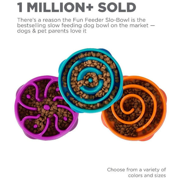 Outward Hound Fun/Slow Feeder for Dogs (Teal)