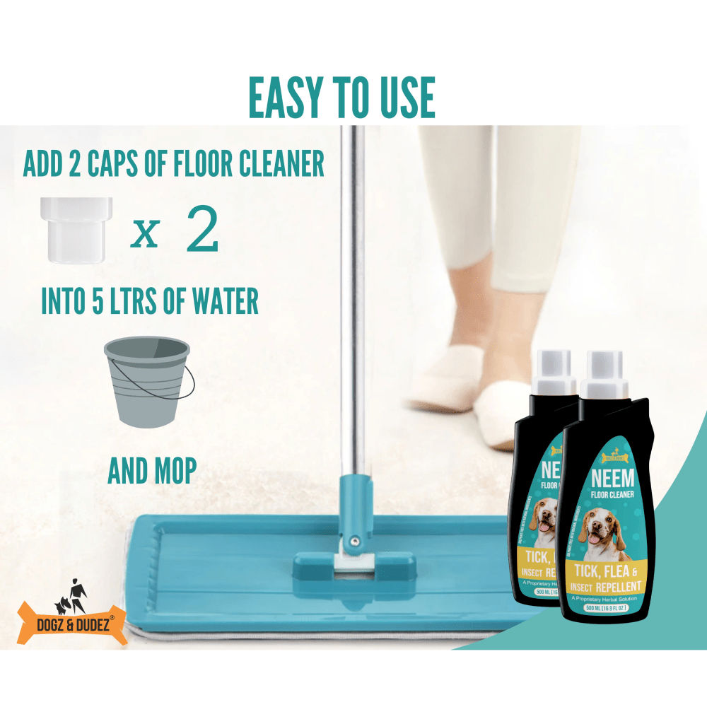 DOGZ & DUDEZ Tick and Flea Repellent Floor Cleaner for Dogs and Cats