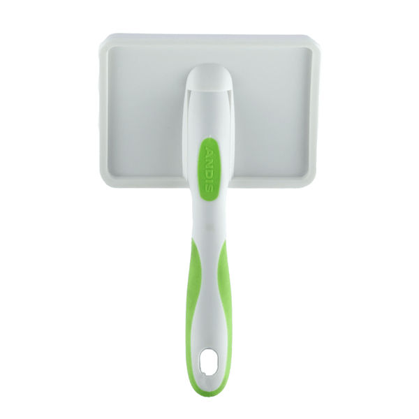 Andis Firm Slicker Brush Grooming Tool for Dogs (White/Green)