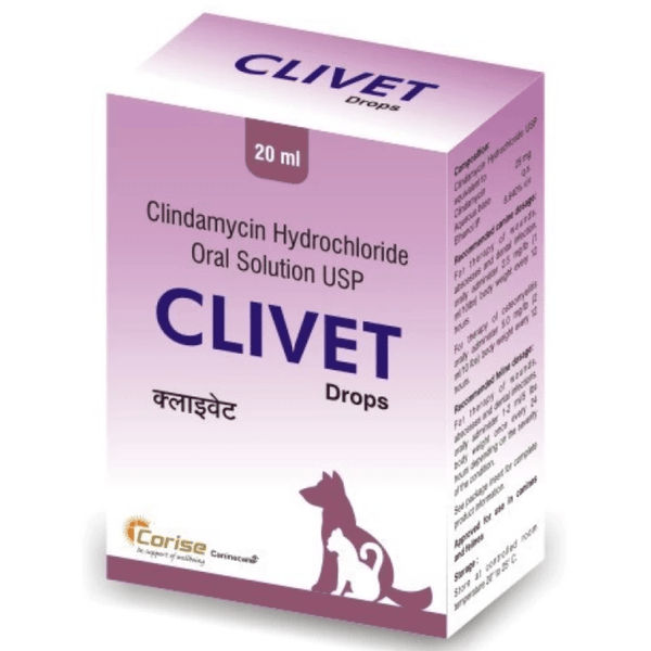 Corise Clivet Syrup (Clindamycin) for Dogs and Cats (30ml)