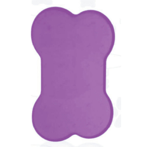 Basil Silicon Food Bowl Mat for Dogs and Cats (Magenta)