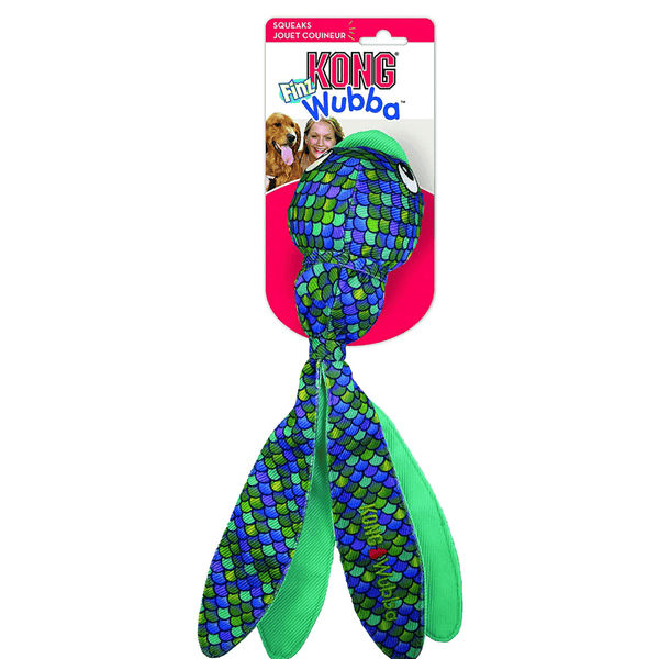 Kong Wubba Finz Toy for Dogs (Blue) | For Medium Chewers