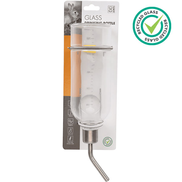 M Pets Glass Drinking Bottle for Small Animals