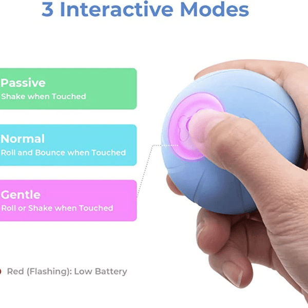 Cheerble Wicked SE Ball Toy for Dogs | For Medium Chewers (Blue)