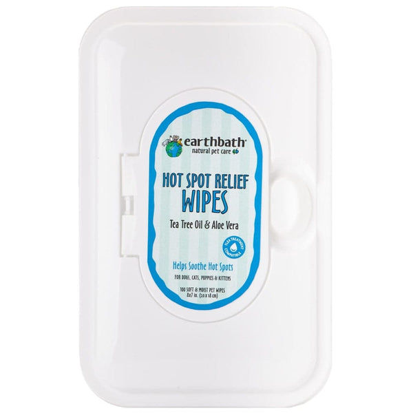 EarthBath Tea Tree & Aloe Vera Hot Spot Wipes for Dogs and Cats
