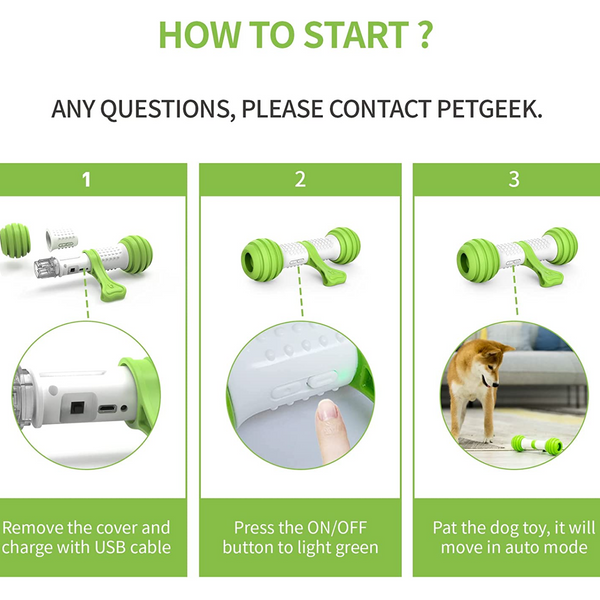 Pet Geek Playbone Toy for Dogs (White/Green)