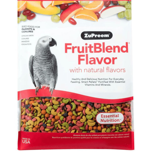 ZuPreem Fruit Blend Bird Food for Parrots and Conures