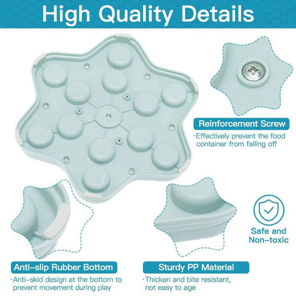 Pet Vogue Slow Feeder Puzzle Toy with Snack Dispenser for Dogs and Cats (Blue)