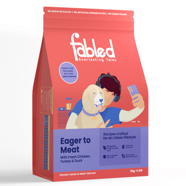Fabled Eager to Meat Fresh Chicken Turkey and Duck Adult Dog Dry Food