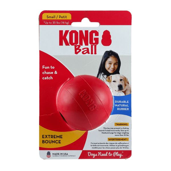 Kong Ball with Hole Toy for Dogs (Red) | For Aggressive Chewers