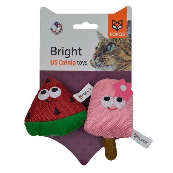 Barkbutler x Fofos Summer Watermelon with Popsicle Toy for Cats