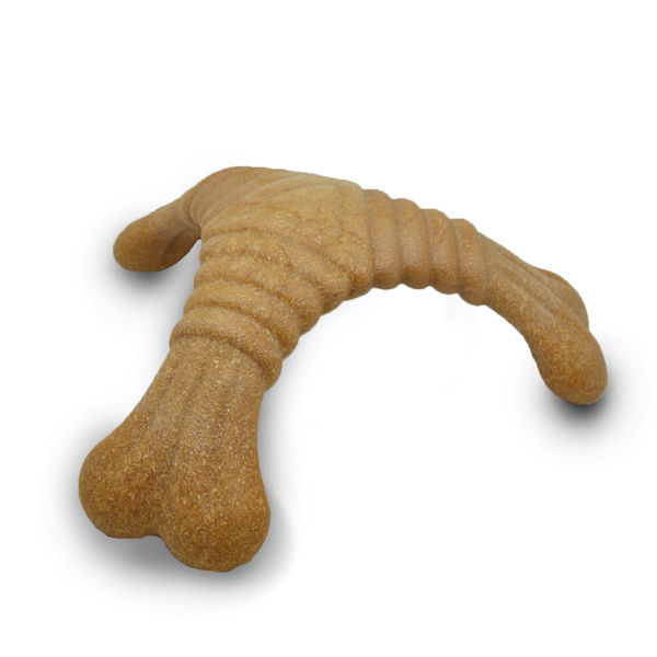 Barkbutler x Fofos Woodplay Triangle chew Toy for Dogs (Brown)