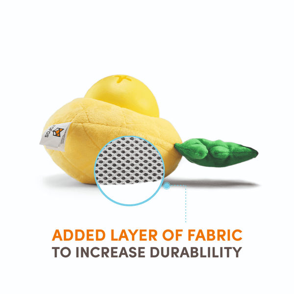 Barkbutler x Fofos Pineapple Treat Toy for Dogs (Yellow)