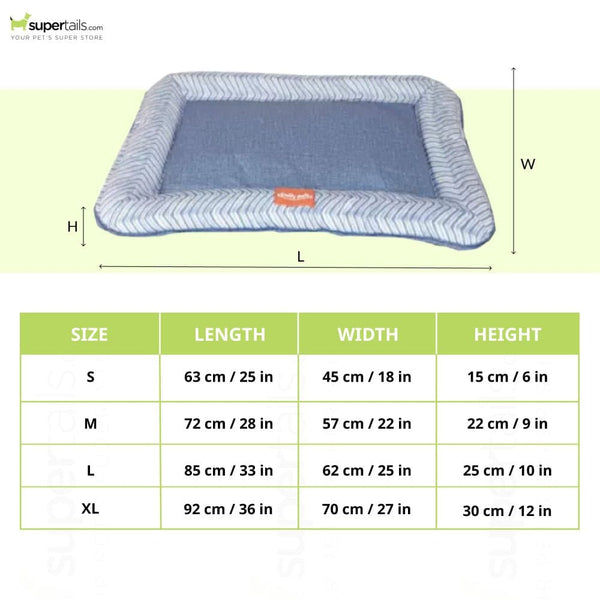 Emily Pets Rectangle Shape Bed for Dogs and Cats (Green)