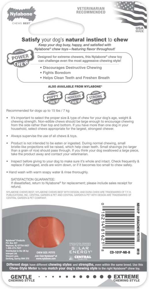 Nylabone Bacon Flavoured Power Chew Bone (Brown)