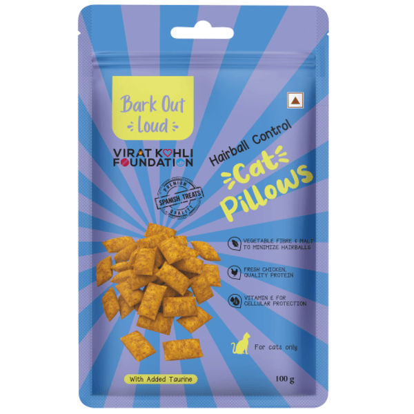 Bark Out Loud by Vivaldis Hairball Control and Sensitive Gut Pillow Cat Treats Combo