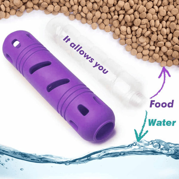 Pawsindia Rubber Bottle Chew Toy for Dogs (Purple)