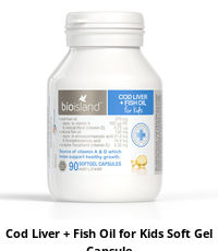 Cod Liver + Fish Oil for Kids Soft Gel Capsule