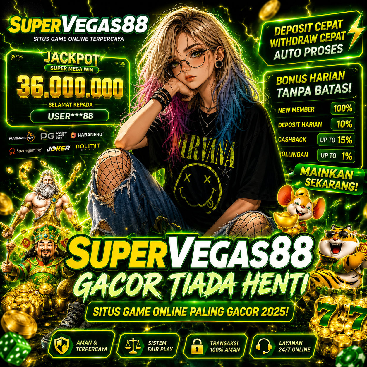 SUPERVEGAS88: Link Resmi Slot PG SOFT Gacor Pecahan Tiada Henti!