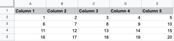 Google Sheet - Source