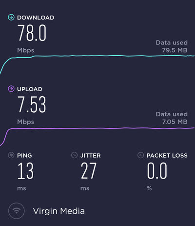 Internet Speed - Before