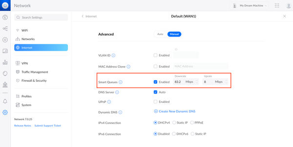 UniFi Smart Queue Setting