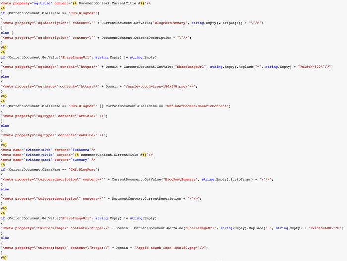 Open Graph HTML In Masterpage