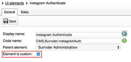 Kentico 7 - Setting Element Is Custom