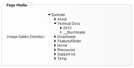 Kentico Folder Selector Tree